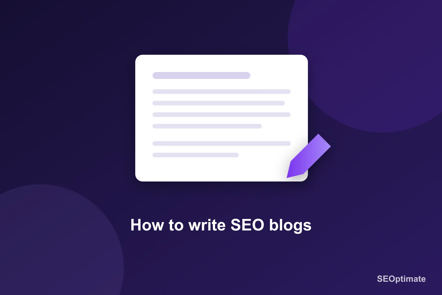 Illustration of a blog document with a pencil, about writing SEO blogs